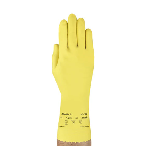 ANSELL ALPHATEC® MEDIUM DUTY NATURAL RUBBER LATEX GLOVES - 87-297
