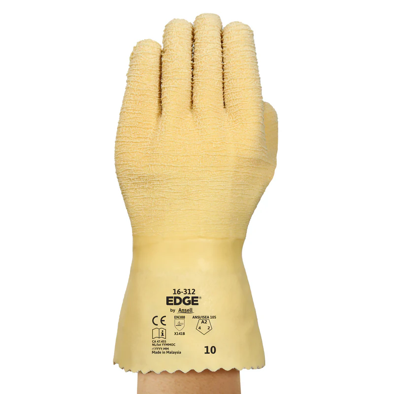 ANSELL EDGE® HEAVY DUTY RUBBER LATEX GLOBES - 16-312