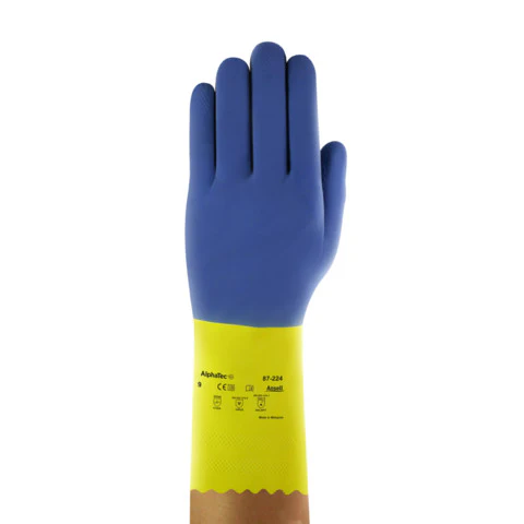 ANSELL ALPHATEC® TWO TONE DOUBLE DIPPED WORK GLOVES - 87-224 - Image 4